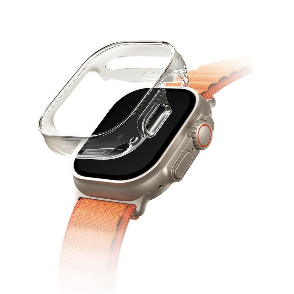 Качествен силиконов (TPU) кейс с вграден протектор за дисплея на Apple Watch Ultra, Ultra 2 49мм - Uniq Garde Hybrid Apple Watch Case (прозрачен) | JAR Computers Качествен силиконов (TPU) кейс с вграден протектор за дисплея на Apple Watch Ultra, Ultra 2 49мм - Uniq Garde Hybrid Apple Watch Case (прозрачен)