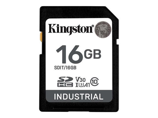 KINGSTON 16GB SDHC Industrial -40C to 85C C10 UHS-I U3 V30 A1 pSLC
