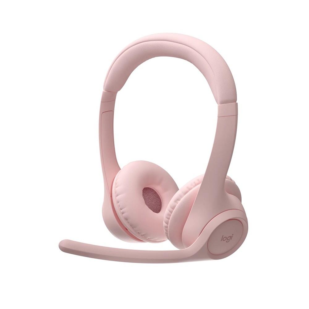 Logitech Zone 300 Wireless Headphones with Noise-Cancelling Mic - безжични Bluetooth слушалки с вграден микрофон за мобилни устройства (розов)