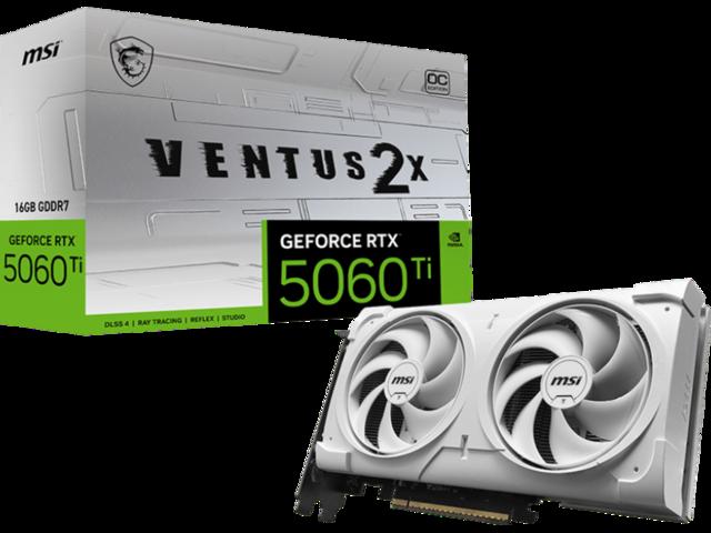 MSI GeForce RTX 5060 Ti 16G VENTUS 2X OC WHITE PLUS