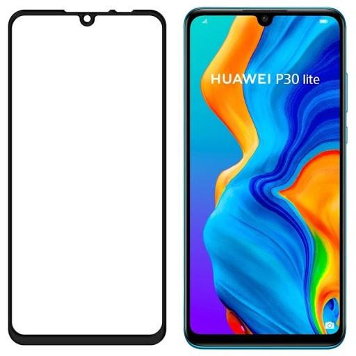 Обхващащо и ръбовете стъклено защитно покритие за дисплея на Huawei P30 Lite - Premium Full Glue 5D Tempered Glass (черен) | JAR Computers Обхващащо и ръбовете стъклено защитно покритие за дисплея на Huawei P30 Lite - Premium Full Glue 5D Tempered Glass (черен)