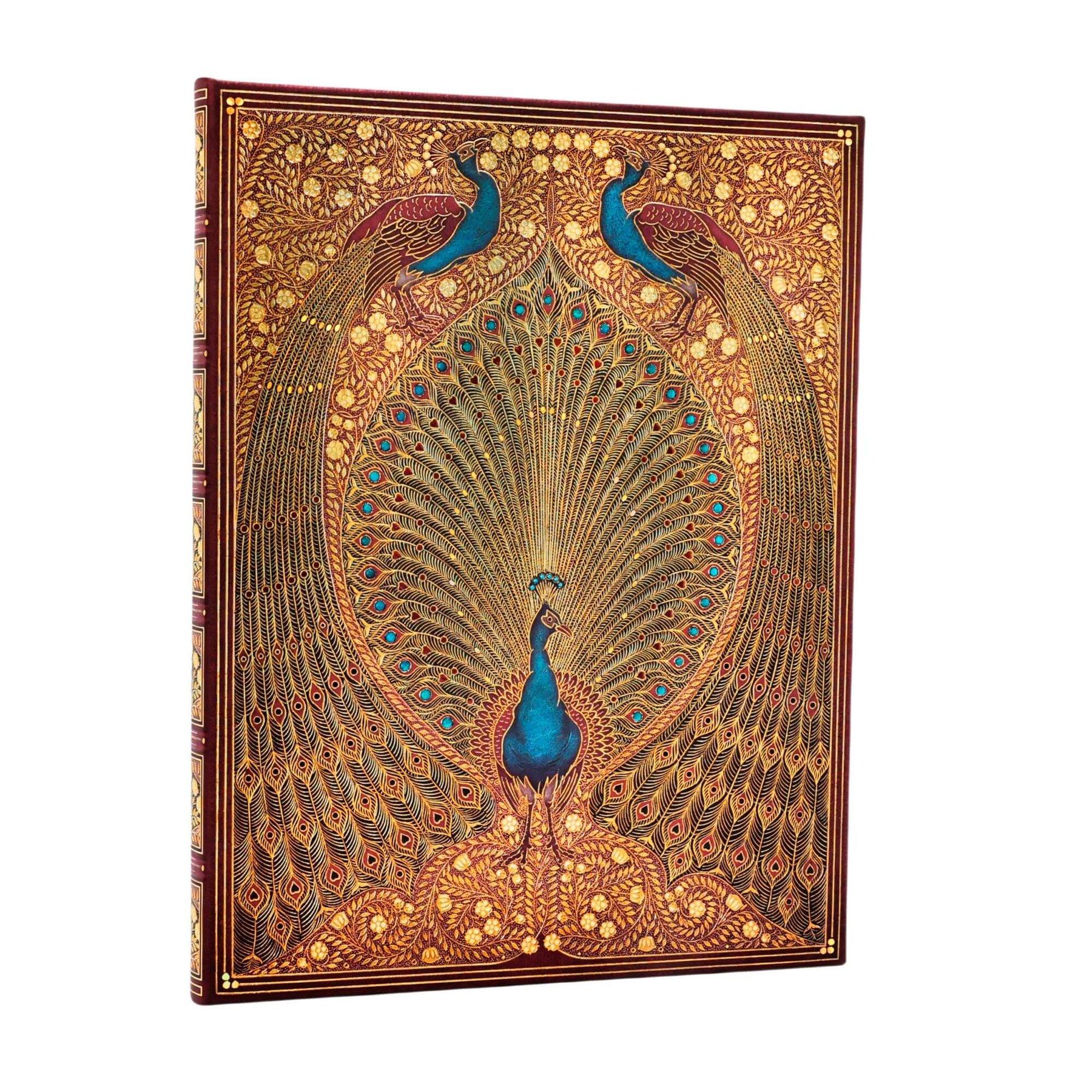 Paperblanks Тефтер Hafiz's Peacocks, Ultra, широки редове, твърда корица, 72 листа
