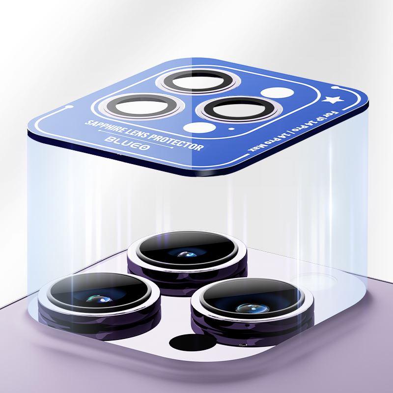 Предпазни сапфирени лещи за камерата на iPhone 14 Pro, iPhone 14 Pro Max - Blueo Sapphire Crystal Stainless Steel Camera Lens Protector (лилав) | JAR Computers Предпазни сапфирени лещи за камерата на iPhone 14 Pro, iPhone 14 Pro Max - Blueo Sapphire Crystal Stainless Steel Camera Lens Protector (лилав)