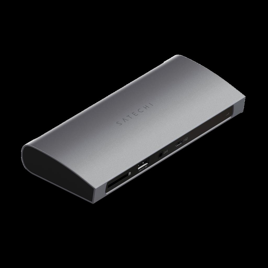 Satechi Aluminium Thunderbolt 4 Dock (1xT4 P 96W,3x T4 40Gbps 15W,Ethernet,3xUSB-A 3.2 10 Gbps,1xUSB-A 2.0 charging,SDcard,3.5mm audio) EU version - Space Grey | JAR Computers Satechi Aluminium Thunderbolt 4 Dock (1xT4 P 96W,3x T4 40Gbps 15W,Ethernet,3xUSB-A 3.2 10 Gbps,1xUSB-A 2.0 charging,SDcard,3.5mm audio) EU version - Space Grey