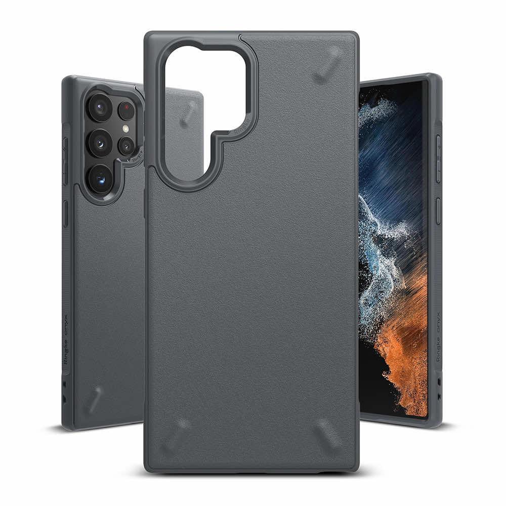 Силиконов (TPU) калъф за Samsung Galaxy S22 Ultra - Ringke Onyx Case (сив) | JAR Computers Силиконов (TPU) калъф за Samsung Galaxy S22 Ultra - Ringke Onyx Case (сив)