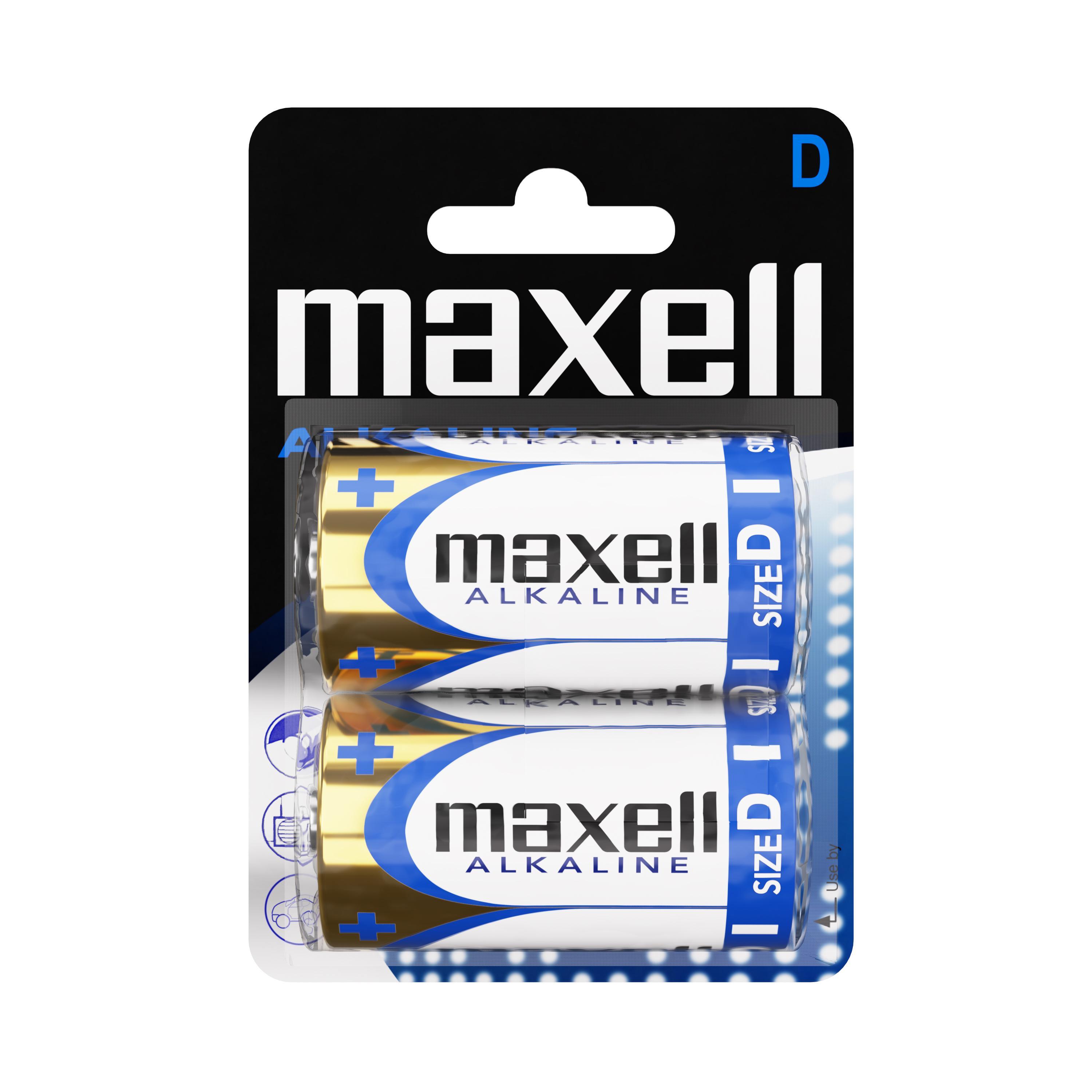 Алкална батерия Maxell D, LR20, 1.5 V, блистер 2 бр. | JAR Computers Алкална батерия Maxell D, LR20, 1.5 V, блистер 2 бр.