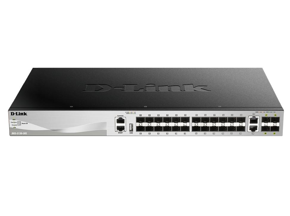 D-Link 24 SFP ports Layer 3 Stackable Managed Gigabit Switch with 2x10GBASE-T ports and 4xSFP+ ports | JAR Computers D-Link 24 SFP ports Layer 3 Stackable Managed Gigabit Switch with 2x10GBASE-T ports and 4xSFP+ ports