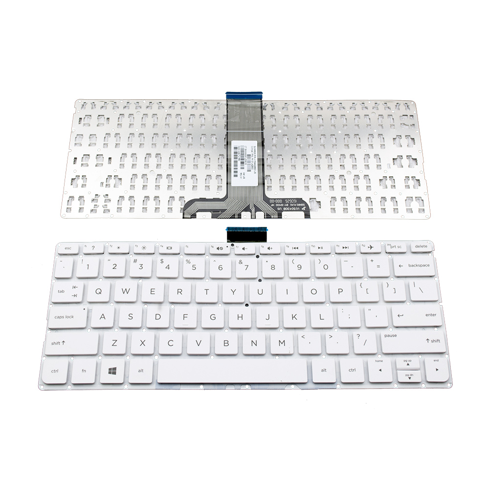 Клавиатура за лаптоп HP Pavilion 11-K Бяла Без Рамка (Малък Ентър) с Кирилица / White Without Frame US | JAR Computers Клавиатура за лаптоп HP Pavilion 11-K Бяла Без Рамка (Малък Ентър) с Кирилица / White Without Frame US