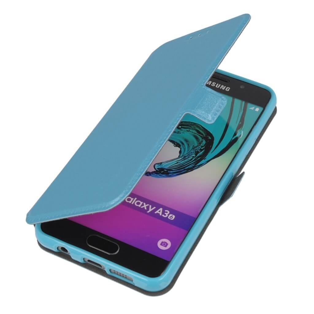 Кожен калъф, тип портфейл и поставка за Samsung Galaxy A3 (2016) - Wallet Flip Case (син) | JAR Computers Кожен калъф, тип портфейл и поставка за Samsung Galaxy A3 (2016) - Wallet Flip Case (син)