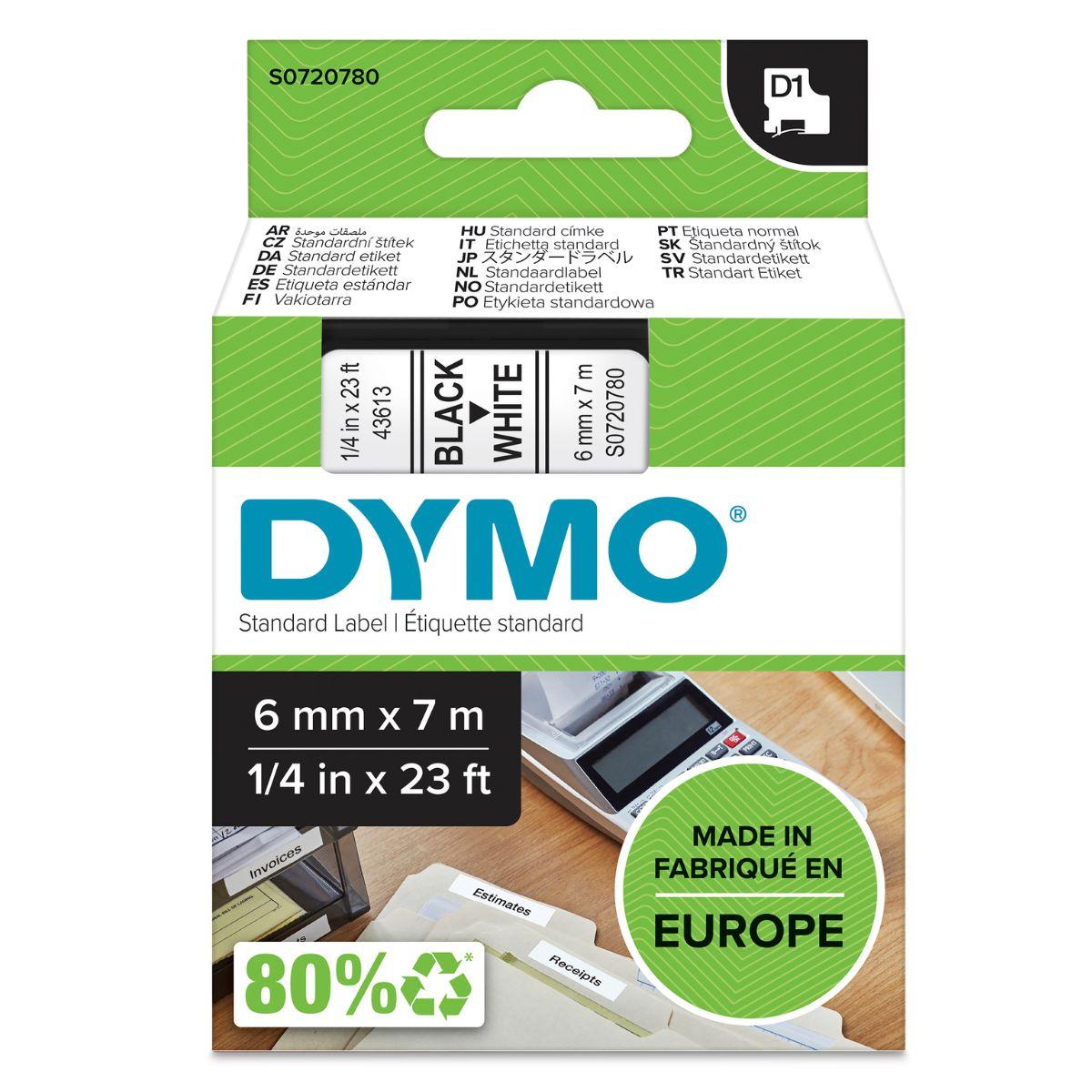 Лента за етикетни принтери Dymo Ribbon 43613 / S0720780 - Black on White - PN S0720780 | JAR Computers Лента за етикетни принтери Dymo Ribbon 43613 / S0720780 - Black on White - PN S0720780