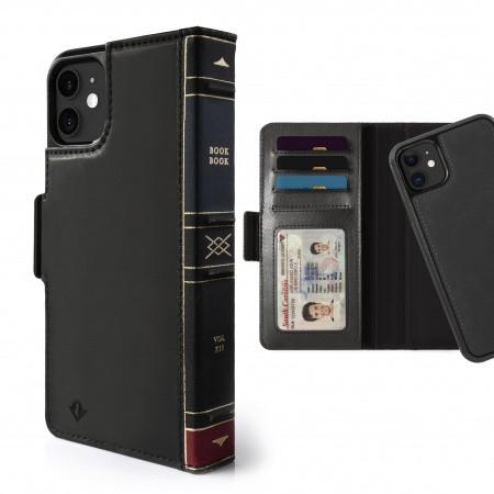 Луксозен кожен калъф (с кейс) тип портфейл за iPhone 11 - TwelveSouth BookBook v2 Case (черен) | JAR Computers Луксозен кожен калъф (с кейс) тип портфейл за iPhone 11 - TwelveSouth BookBook v2 Case (черен)