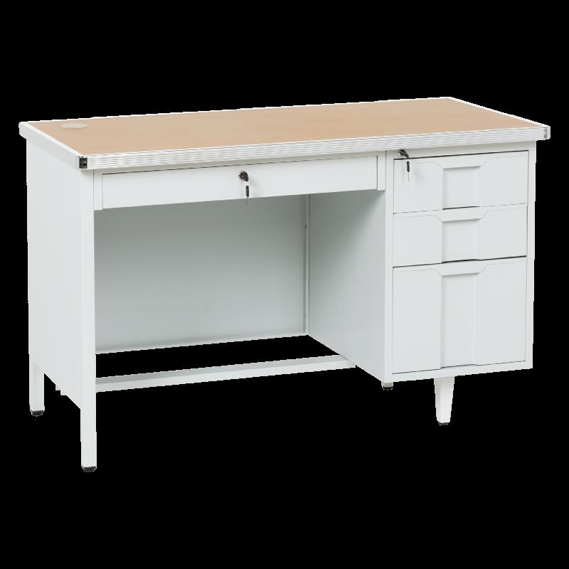 Метално бюро Carmen CR-1318 L - сиво / бук | JAR Computers Метално бюро Carmen CR-1318 L - сиво / бук