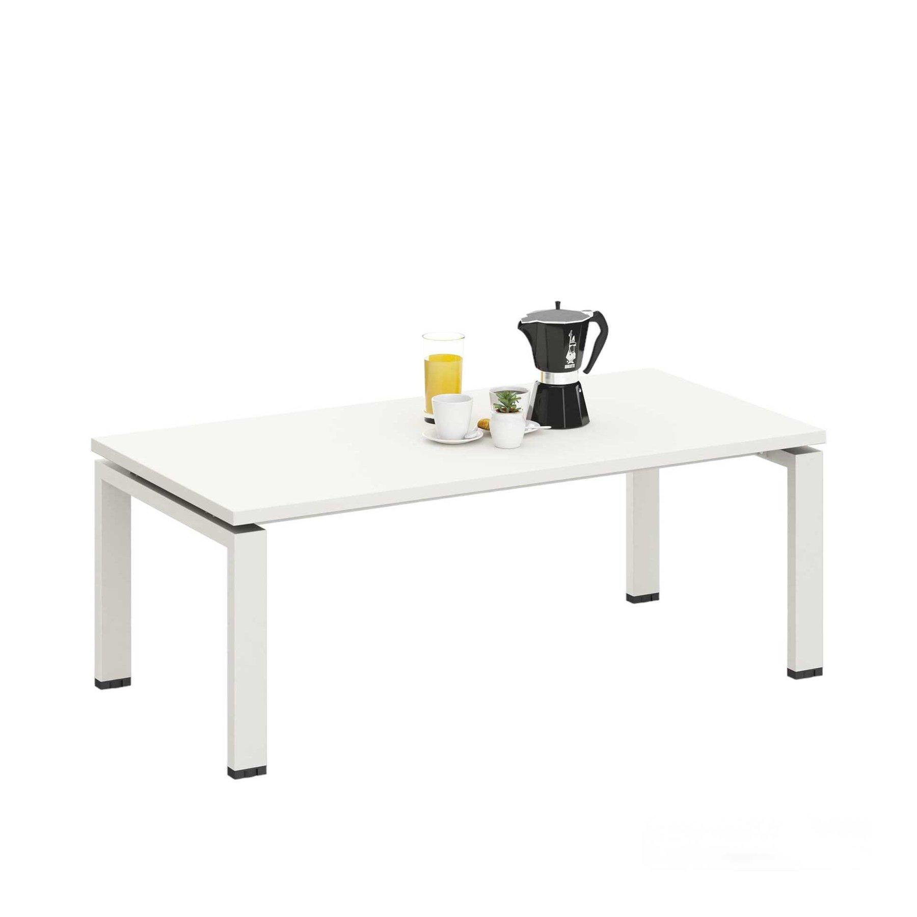 Ниска маса RFG Monaco, 1200 х 600 х 450 mm, правоъгълен плот, ПДЧ 25 mm, метална основа, бяла | JAR Computers Ниска маса RFG Monaco, 1200 х 600 х 450 mm, правоъгълен плот, ПДЧ 25 mm, метална основа, бяла