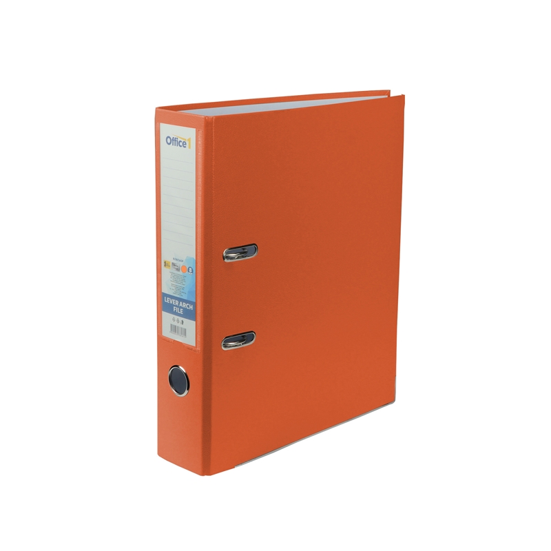 Office 1 Класьор, 8 cm, с метален кант, оранжев