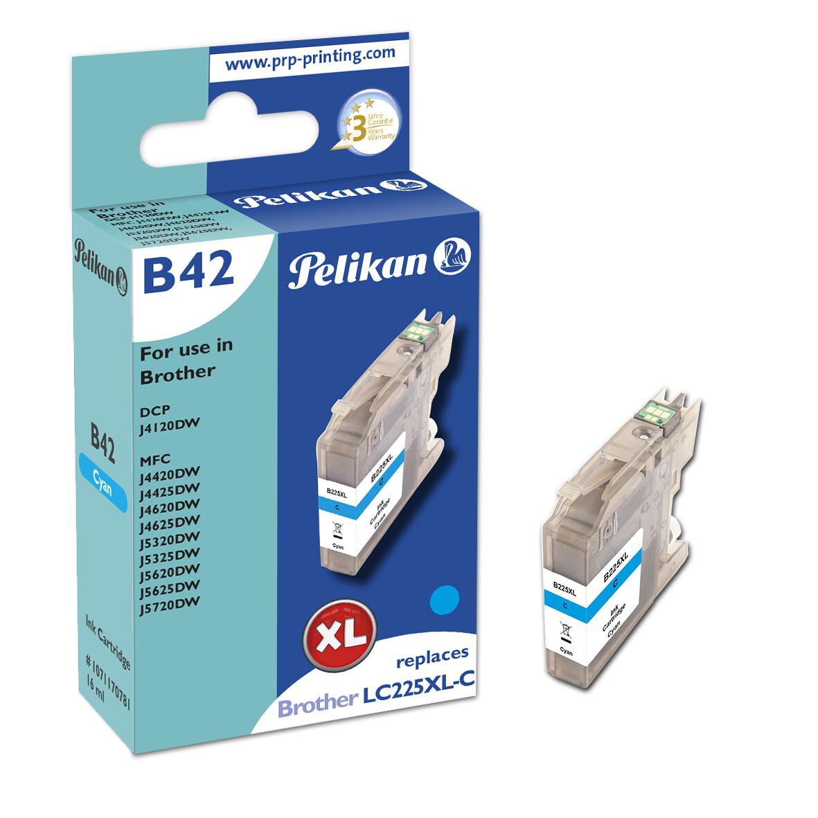Pelikan B42 Cyan глава и патрон за мастиленоструен принтер 1 броя Съвместим Висок (XL) добив Синьо-зелен | JAR Computers Pelikan B42 Cyan глава и патрон за мастиленоструен принтер 1 броя Съвместим Висок (XL) добив Синьо-зелен
