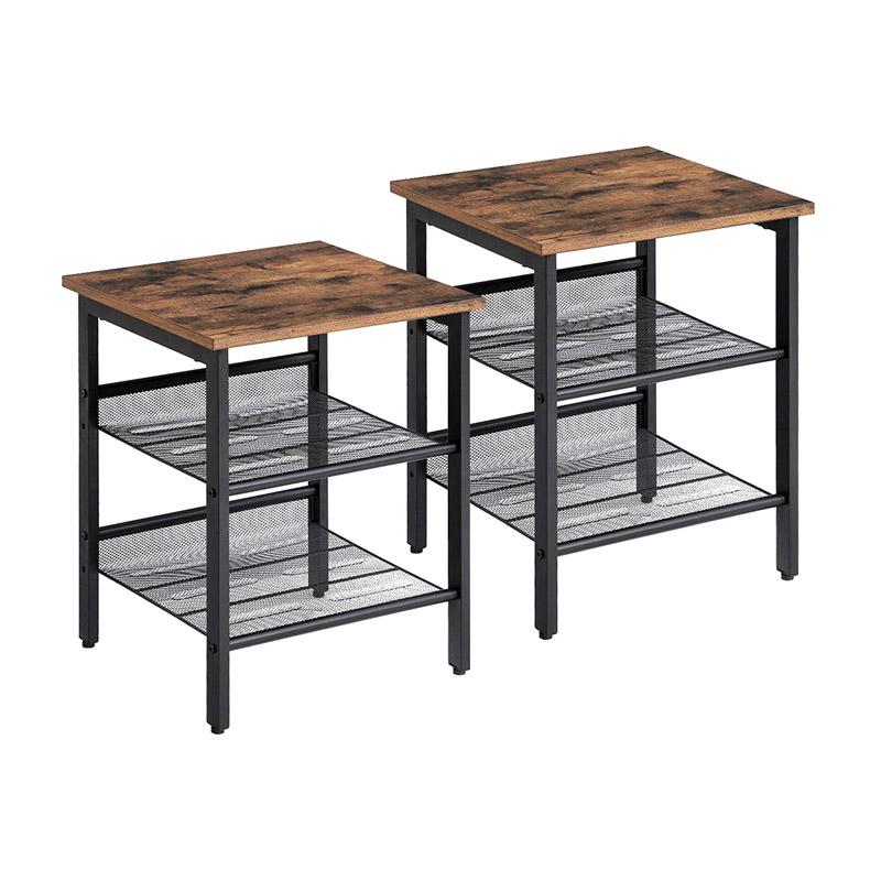 Set of Auxiliary Metal Tables with 2 Adjustable Shelves 40 x 40 x 50 cm Vasagle (LET24X) (VASLET24X) | JAR Computers Set of Auxiliary Metal Tables with 2 Adjustable Shelves 40 x 40 x 50 cm Vasagle (LET24X) (VASLET24X)