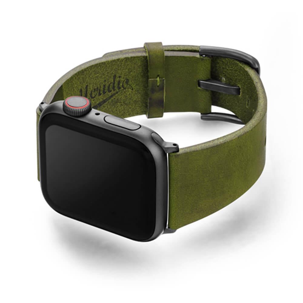 Уникална ръчно изработена кожена (естествена кожа) каишка за Apple Watch 42мм, 44мм, 45мм, 46мм, Ultra, Ultra 2 49мм - Meridio Deep Leaf Full Grain Leather Band (тъмнозелен) | JAR Computers Уникална ръчно изработена кожена (естествена кожа) каишка за Apple Watch 42мм, 44мм, 45мм, 46мм, Ultra, Ultra 2 49мм - Meridio Deep Leaf Full Grain Leather Band (тъмнозелен)