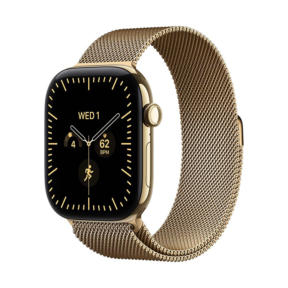 Apple Watch S12 Cellular 46mm Radiant Gold Titanium Case with Radiant Gold Milanese Loop - S/M | JAR Computers Apple Watch S12 Cellular 46mm Radiant Gold Titanium Case with Radiant Gold Milanese Loop - S/M