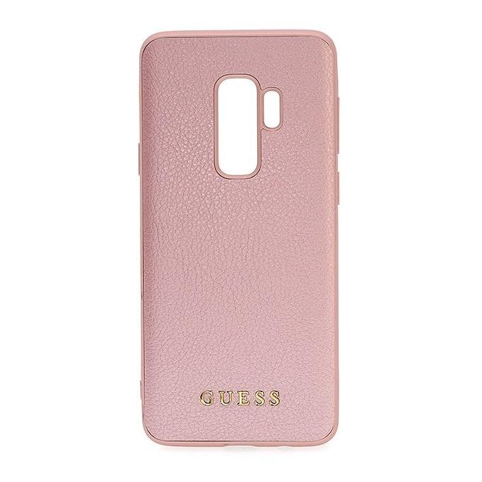 Дизайнерски кожен кейс за Samsung Galaxy S9 Plus - Guess Iridescent Leather Hard Case (розово злато) | JAR Computers Дизайнерски кожен кейс за Samsung Galaxy S9 Plus - Guess Iridescent Leather Hard Case (розово злато)