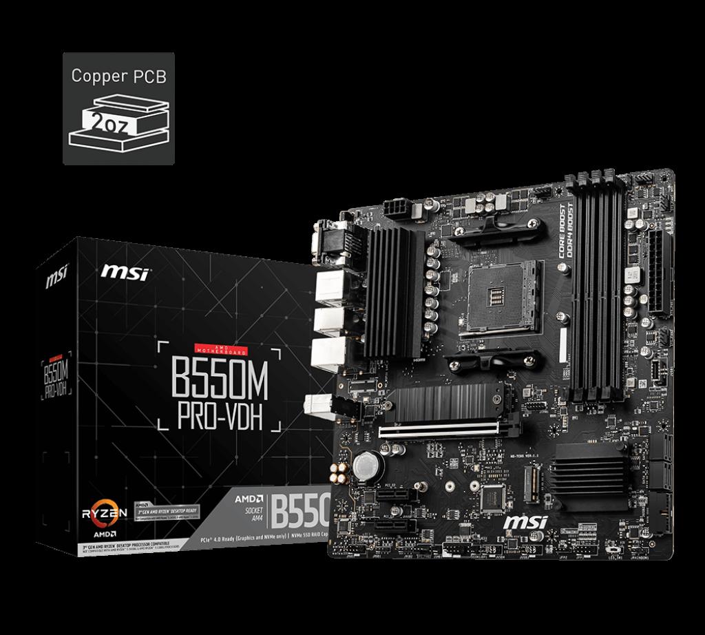 Дънна платка MSI B550M PRO-VDH /AM4 - 64713 | JAR Computers Дънна платка MSI B550M PRO-VDH /AM4 - 64713