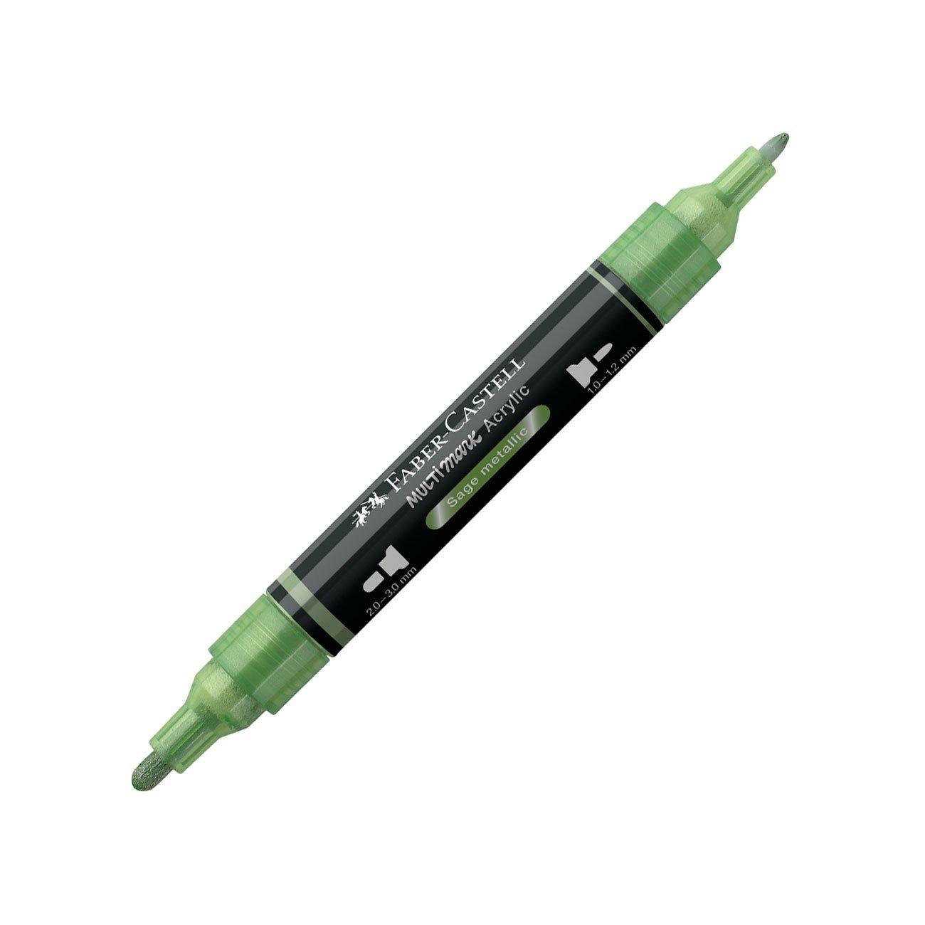 Faber-Castell Акрилен маркер Multimark, № 298, сивозелен металик