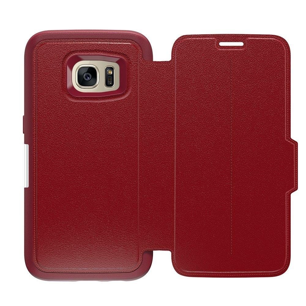 Кожен флип калъф с висока защита за Samsung Galaxy S7 (червен) - Otterbox Strada Leather Flip Case (bulk) | JAR Computers Кожен флип калъф с висока защита за Samsung Galaxy S7 (червен) - Otterbox Strada Leather Flip Case (bulk)