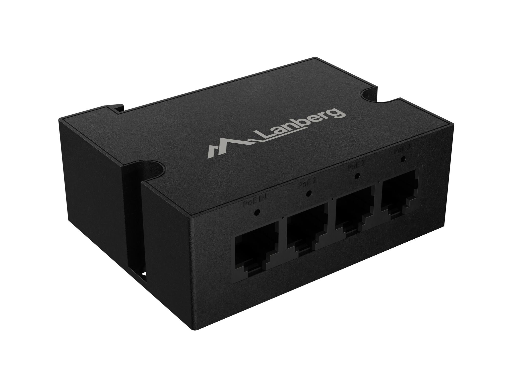 Lanberg DIN-GE4-BT-90W PoE адаптер Гигабитов етернет