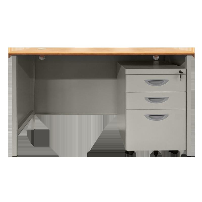Метално бюро Carmen CR-1320 L - сиво / бук | JAR Computers Метално бюро Carmen CR-1320 L - сиво / бук