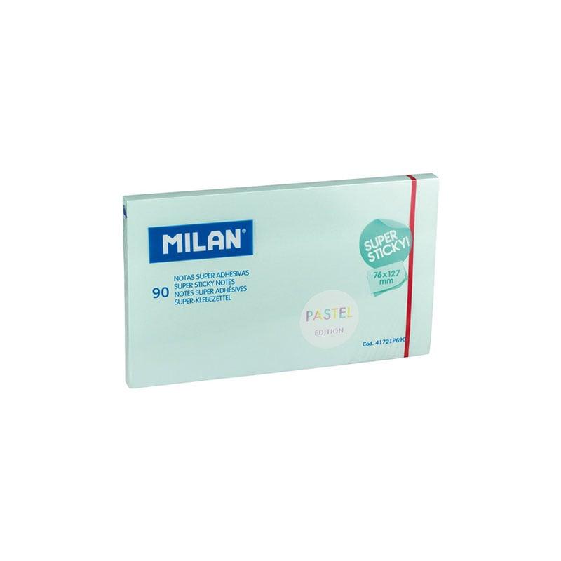 Milan Самозалепващи листчета Super Sticky, 76 x 127 mm, сини, 90 листа, опаковка 10 | JAR Computers Milan Самозалепващи листчета Super Sticky, 76 x 127 mm, сини, 90 листа, опаковка 10
