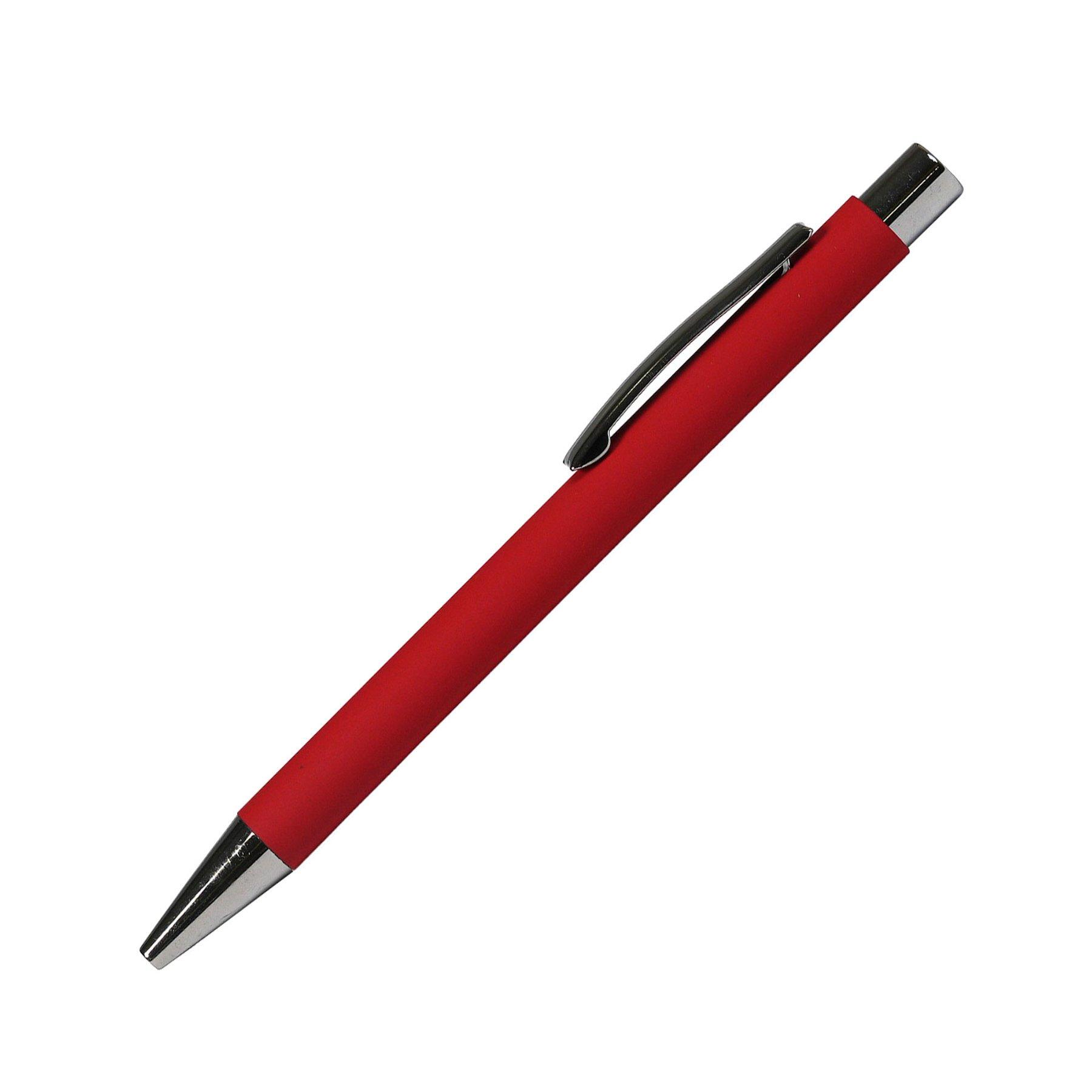 Office 1 Химикалка Draco Chrome, метална, червена