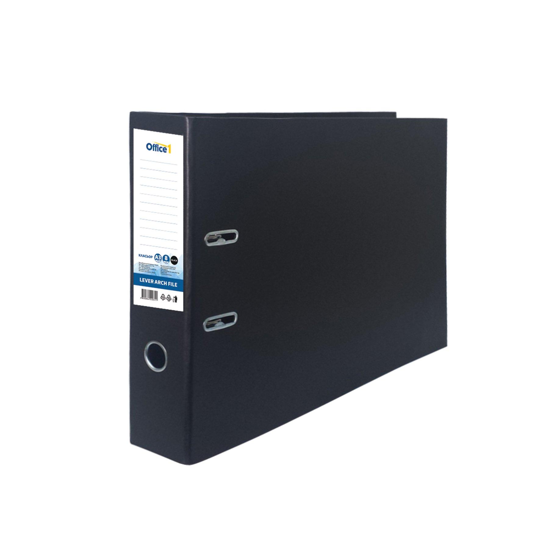 Office 1 Класьор, А3, 8 cm, хоризонтален, черен | JAR Computers Office 1 Класьор, А3, 8 cm, хоризонтален, черен