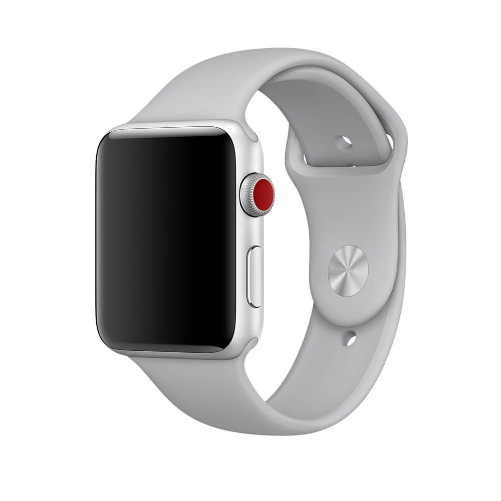 Оригинална силиконова каишка за Apple Watch 38мм, 40мм, 41мм, 42мм (2024) - Apple Sport Band S/M & M/L (Apple Box) (бледосив) | JAR Computers Оригинална силиконова каишка за Apple Watch 38мм, 40мм, 41мм, 42мм (2024) - Apple Sport Band S/M & M/L (Apple Box) (бледосив)