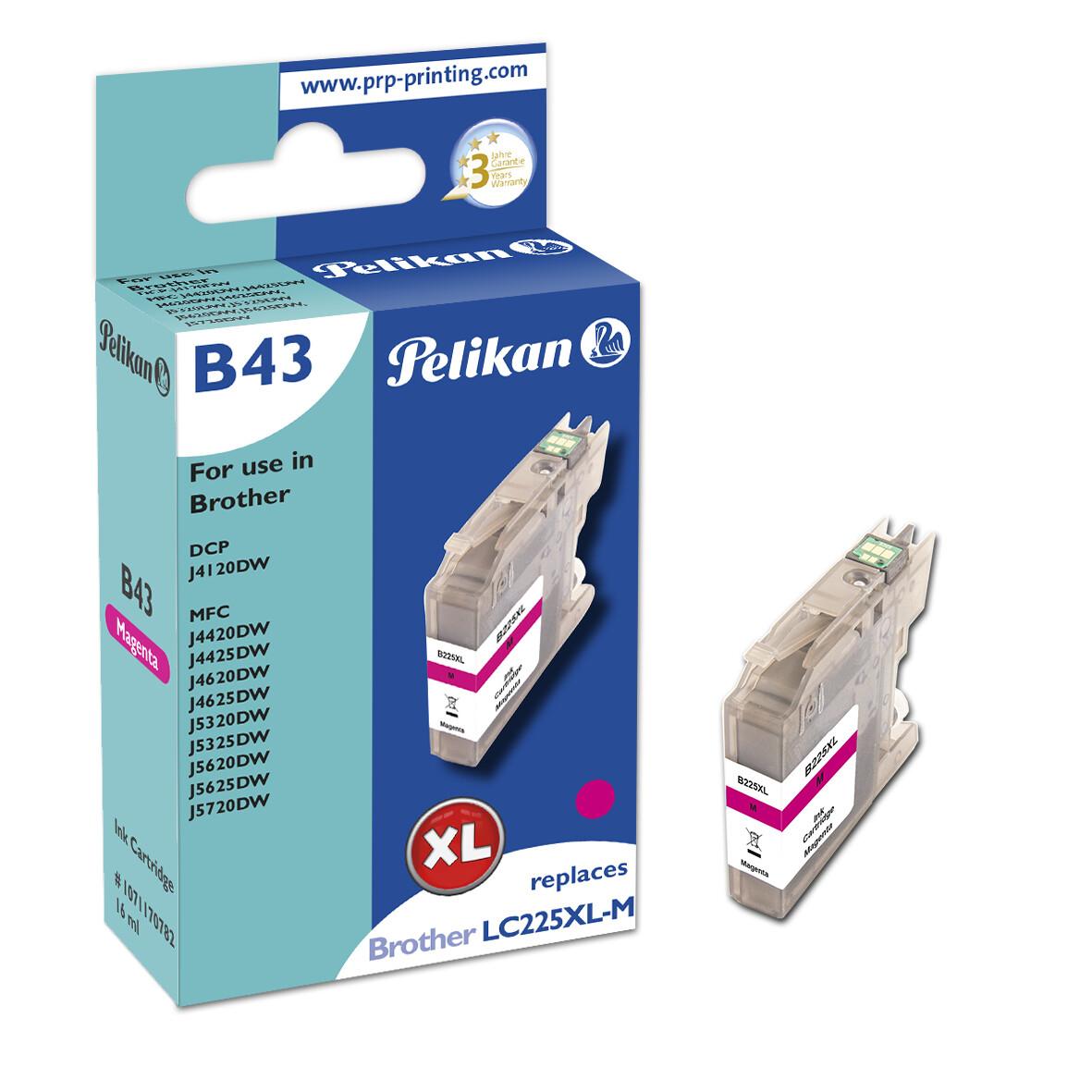 Pelikan B43 Magenta глава и патрон за мастиленоструен принтер 1 броя Съвместим Висок (XL) добив Пурпурен | JAR Computers Pelikan B43 Magenta глава и патрон за мастиленоструен принтер 1 броя Съвместим Висок (XL) добив Пурпурен