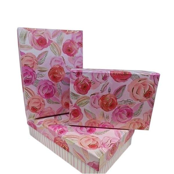 Подаръчна кутия, рози, 3 броя | JAR Computers Подаръчна кутия, рози, 3 броя