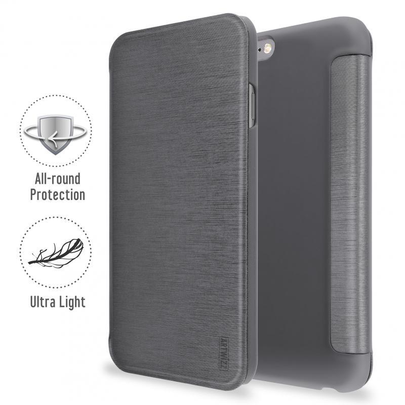 Полиуретанов флип калъф за iPhone 6 Plus, iPhone 6S Plus - Artwizz SmartJacket case (титан) | JAR Computers Полиуретанов флип калъф за iPhone 6 Plus, iPhone 6S Plus - Artwizz SmartJacket case (титан)