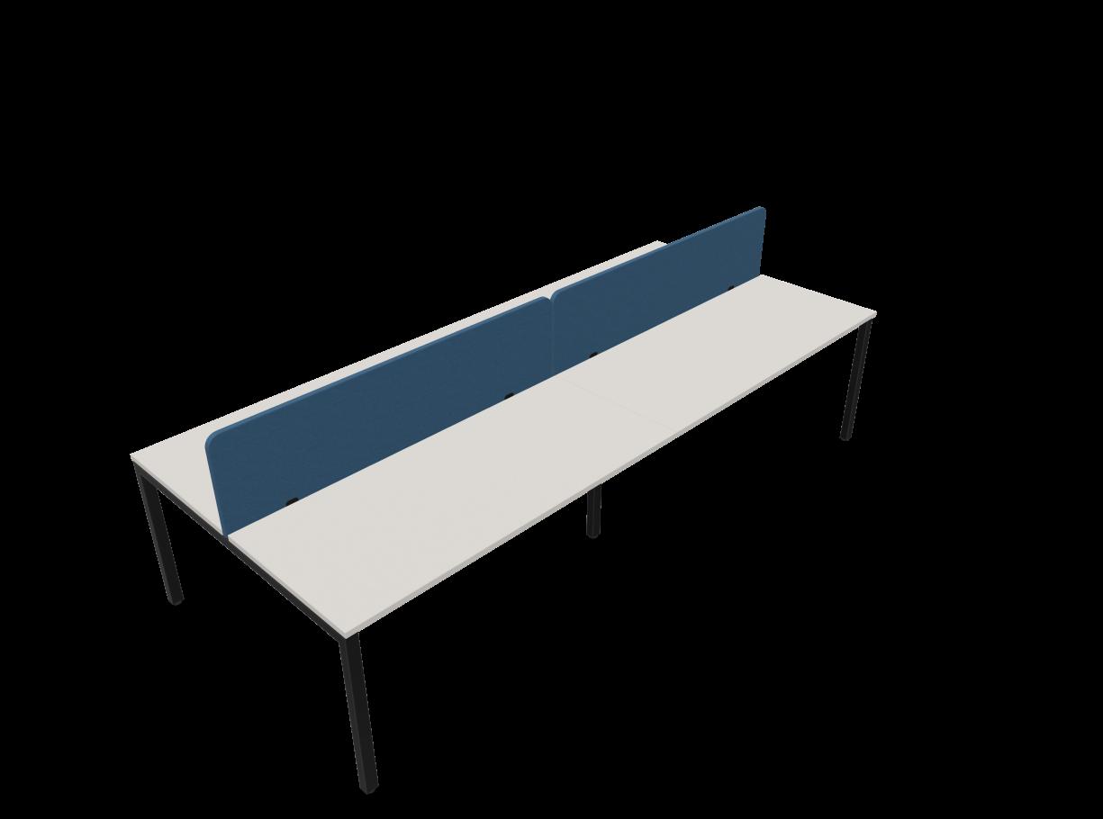 Работна станция с четири места CS5040 Workbench, син панел, черна рамка,3200x1400x740 мм,25мм,сива | JAR Computers Работна станция с четири места CS5040 Workbench, син панел, черна рамка,3200x1400x740 мм,25мм,сива