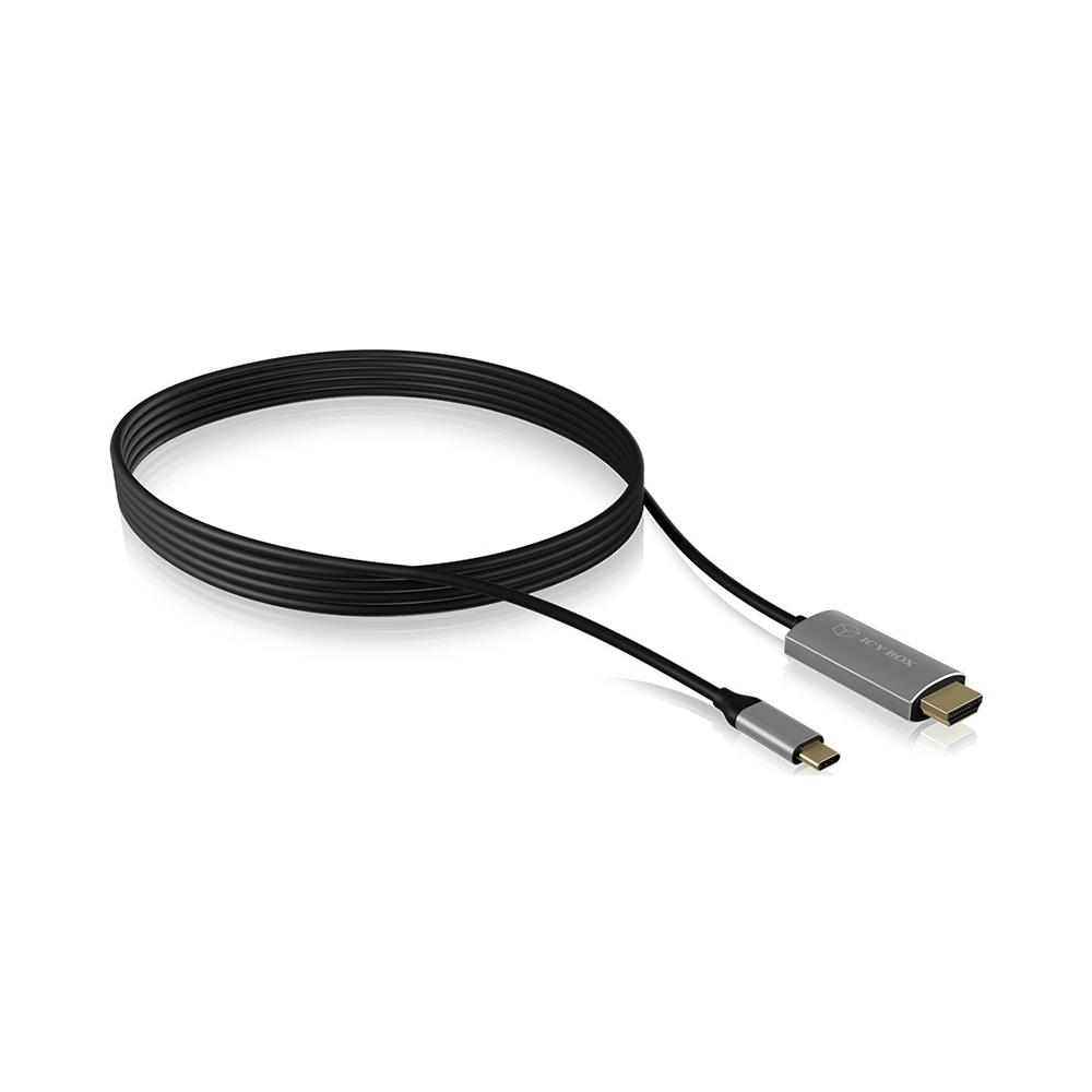 Raidsonic ICY BOX Active USB-C to HDMI Cable (1.8 m), UHD (2160p), HDCP 2.2 (IB-CB020-C) (ICYBIB-CB020-C) | JAR Computers Raidsonic ICY BOX Active USB-C to HDMI Cable (1.8 m), UHD (2160p), HDCP 2.2 (IB-CB020-C) (ICYBIB-CB020-C)