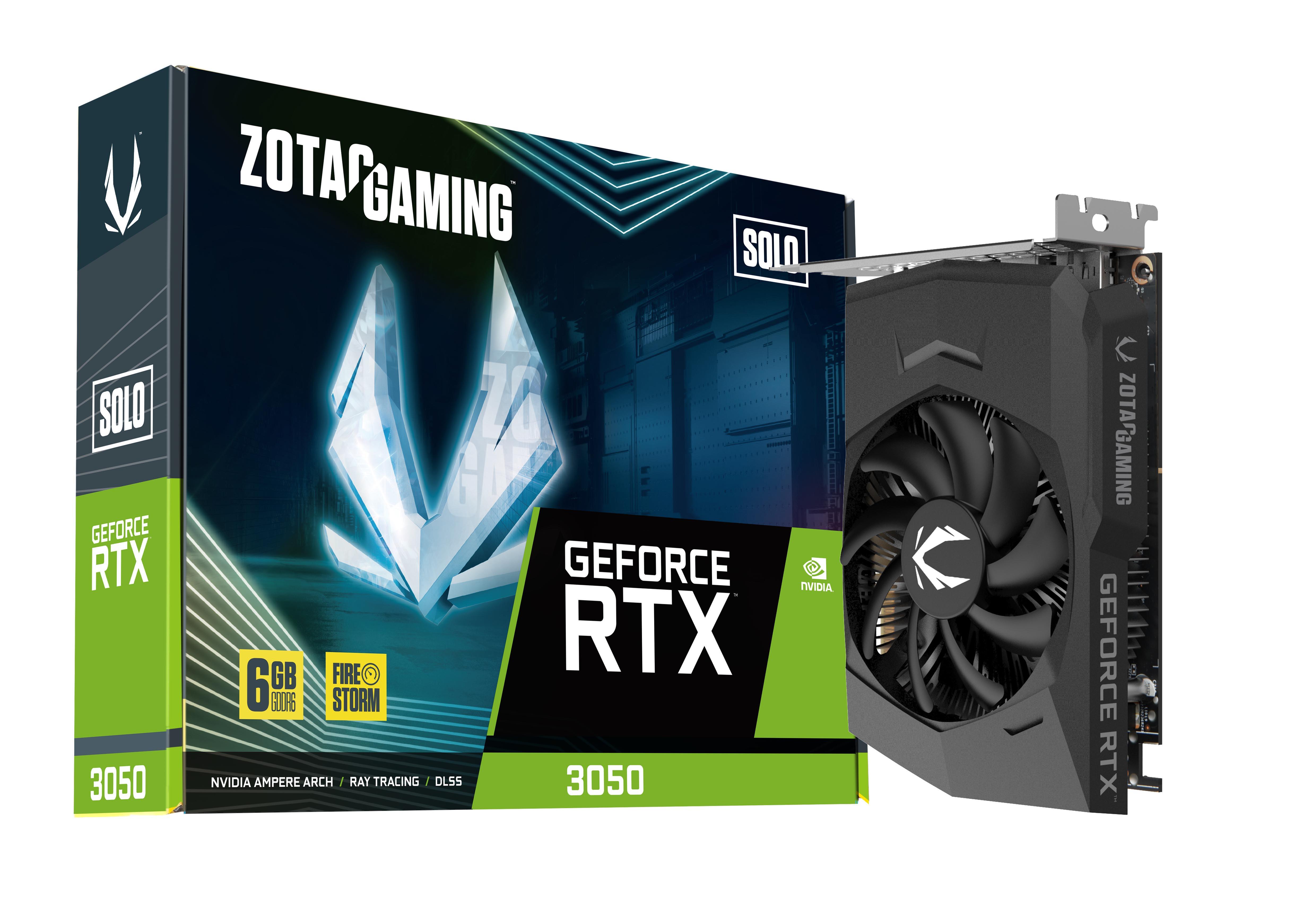 RTX 3050 6GB ZOTAC Gaming Solo GDDR6 1Fan | JAR Computers RTX 3050 6GB ZOTAC Gaming Solo GDDR6 1Fan