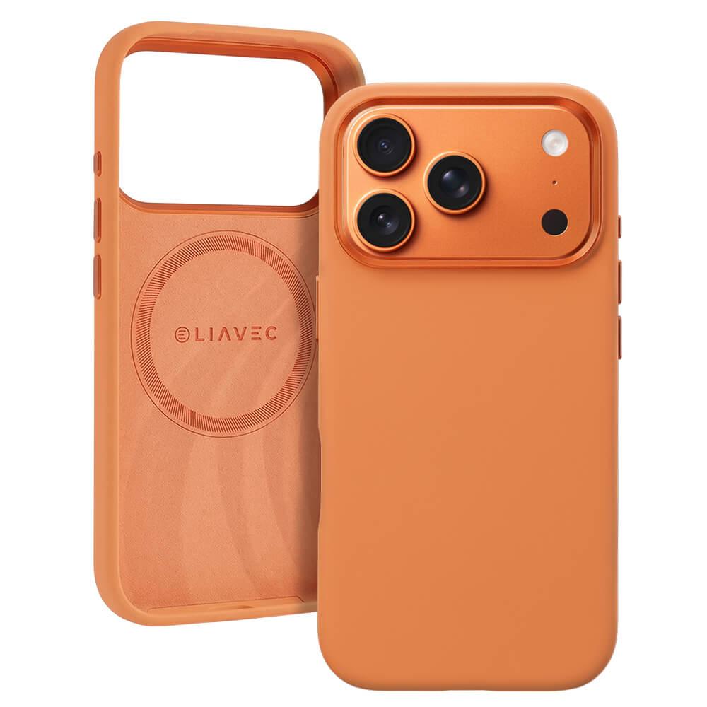 Силиконов (TPU) калъф с MagSafe за iPhone 17 Pro - Liavec Silk Shield Case (оранжев) | JAR Computers Силиконов (TPU) калъф с MagSafe за iPhone 17 Pro - Liavec Silk Shield Case (оранжев)