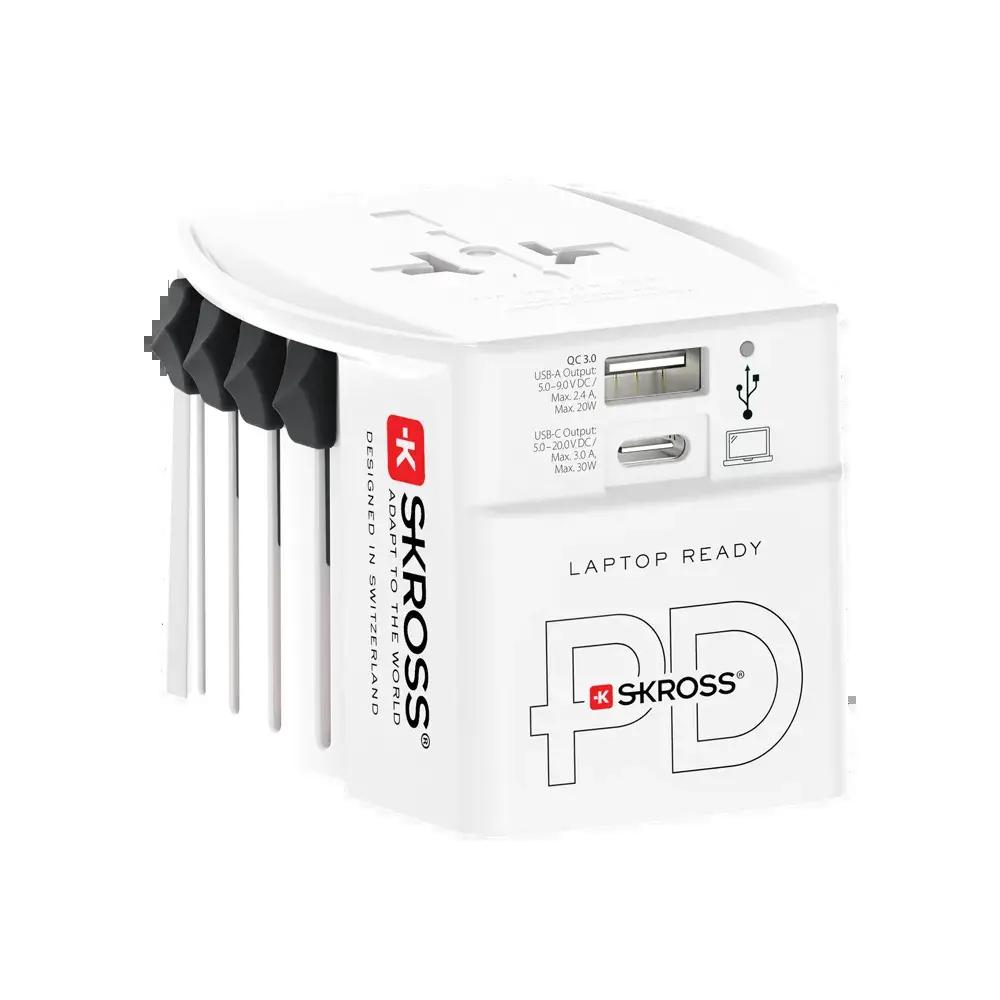 Skross универсален адаптер 220V , 30W, бял