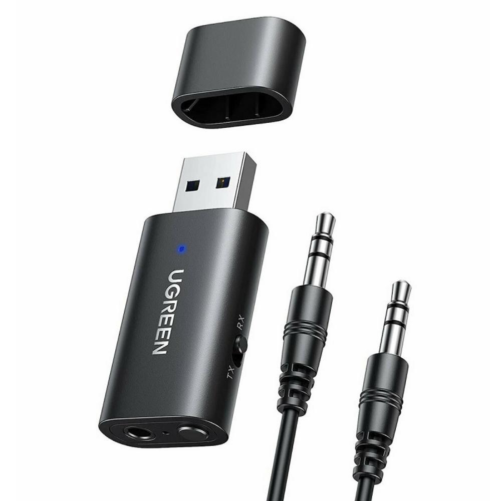 Ugreen CM523 Audio adapter USB-A to Jack 3.5mm Bluetooth 5.1 Black (60300) (UGR60300) | JAR Computers Ugreen CM523 Audio adapter USB-A to Jack 3.5mm Bluetooth 5.1 Black (60300) (UGR60300)