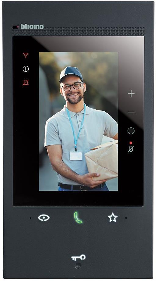Видео дисплей Classe 300EOS 5" вертикален сензорен с Wi-Fi, Alexa и MyHome Черен Bticino | JAR Computers Видео дисплей Classe 300EOS 5" вертикален сензорен с Wi-Fi, Alexa и MyHome Черен Bticino