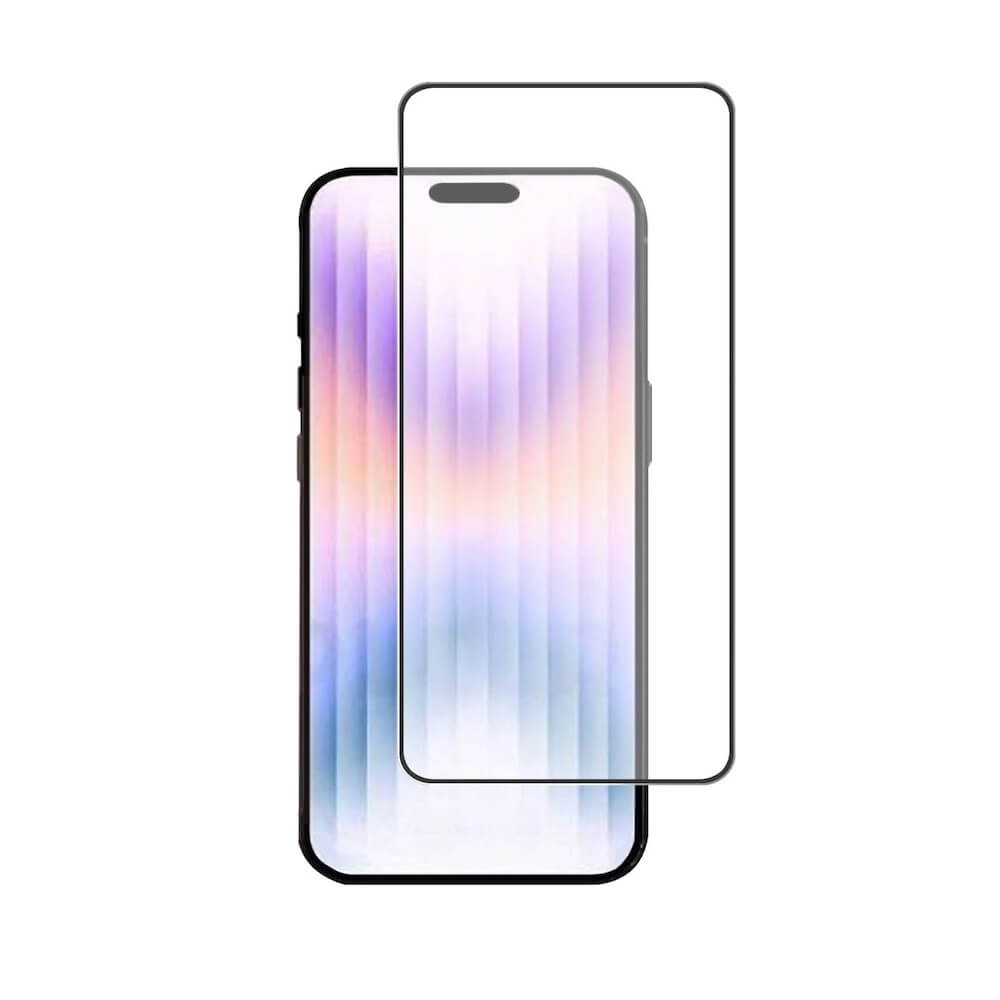 4smarts Second Glass X-Pro Full Cover Glass - калено стъклено защитно покритие за дисплея на iPhone 14 Pro (черен-прозрачен)