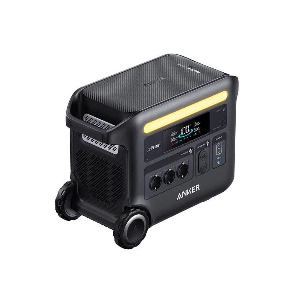 Anker Solix F2600 Portable Power Station 2560Wh - мощна външна батерия с 3 x AC (220V за ел. мрежа), 3 x USB-C, 2 x USB-A изходи и две гнезда за кола (черен) 