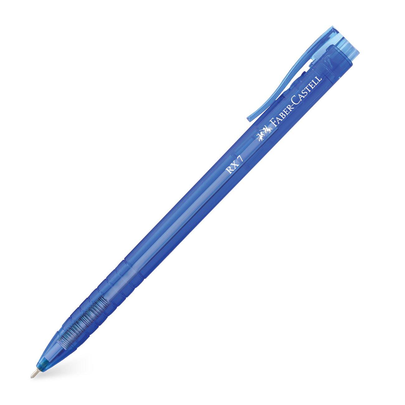 Faber-Castell Химикалка RX7, автоматична, 0.7 mm, синя