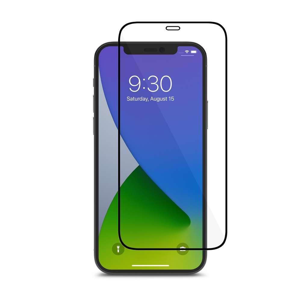 Качествено защитно покритие за целия дисплей на iPhone 12, iPhone 12 Pro - Moshi AirFoil Pro Anti-Shatter Screen Protector (черен-прозрачен) | JAR Computers Качествено защитно покритие за целия дисплей на iPhone 12, iPhone 12 Pro - Moshi AirFoil Pro Anti-Shatter Screen Protector (черен-прозрачен)