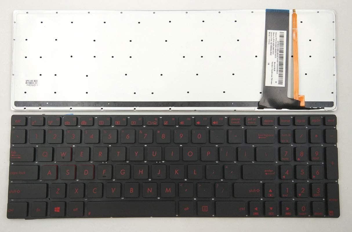 Клавиатура за лаптоп Asus N56 N56V U500VZ N76 R500V R505 S550C A56 Черна Без Рамка (Малък Ентър) с Подсветка / Black Without Frame US With Backlit | JAR Computers Клавиатура за лаптоп Asus N56 N56V U500VZ N76 R500V R505 S550C A56 Черна Без Рамка (Малък Ентър) с Подсветка / Black Without Frame US With Backlit