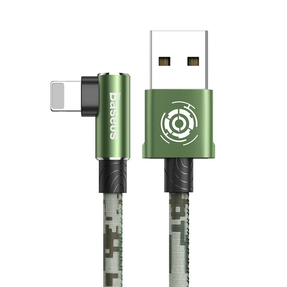 Lightning USB кабел за iPhone, iPad и iPod с Lightning (100 см) - Baseus Camouflage Mobile Game Cable (зелен) | JAR Computers Lightning USB кабел за iPhone, iPad и iPod с Lightning (100 см) - Baseus Camouflage Mobile Game Cable (зелен)