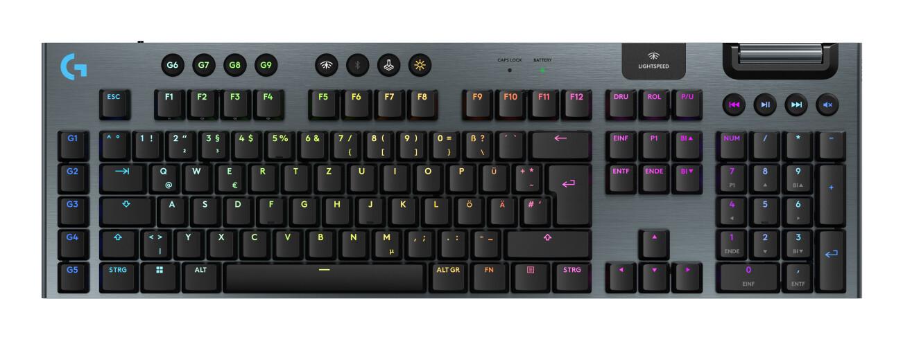 Logitech G 920-012671 клавиатура Игри RF Wireless + Bluetooth QWERTZ Немски Черен
