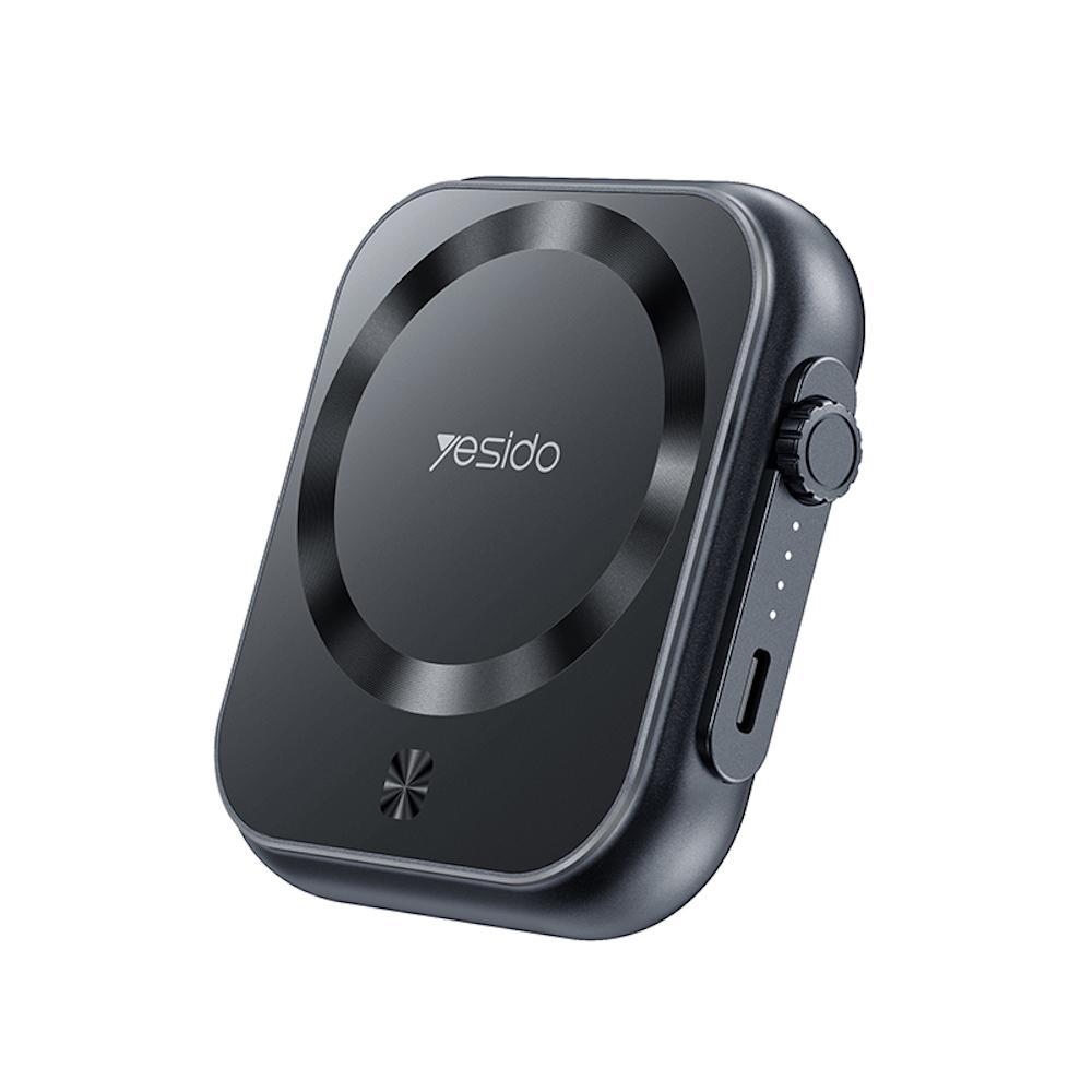 Преносима външна батерия с USB-C порт и безжично зареждане с MagSafe и Apple Watch - Yesido YP59 Magnetic Wireless Charging Power Bank 5000 mAh 20W (черен) | JAR Computers Преносима външна батерия с USB-C порт и безжично зареждане с MagSafe и Apple Watch - Yesido YP59 Magnetic Wireless Charging Power Bank 5000 mAh 20W (черен)
